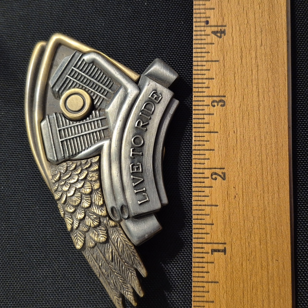 Live To Ride Belt Buckle - Picture 3 of 3